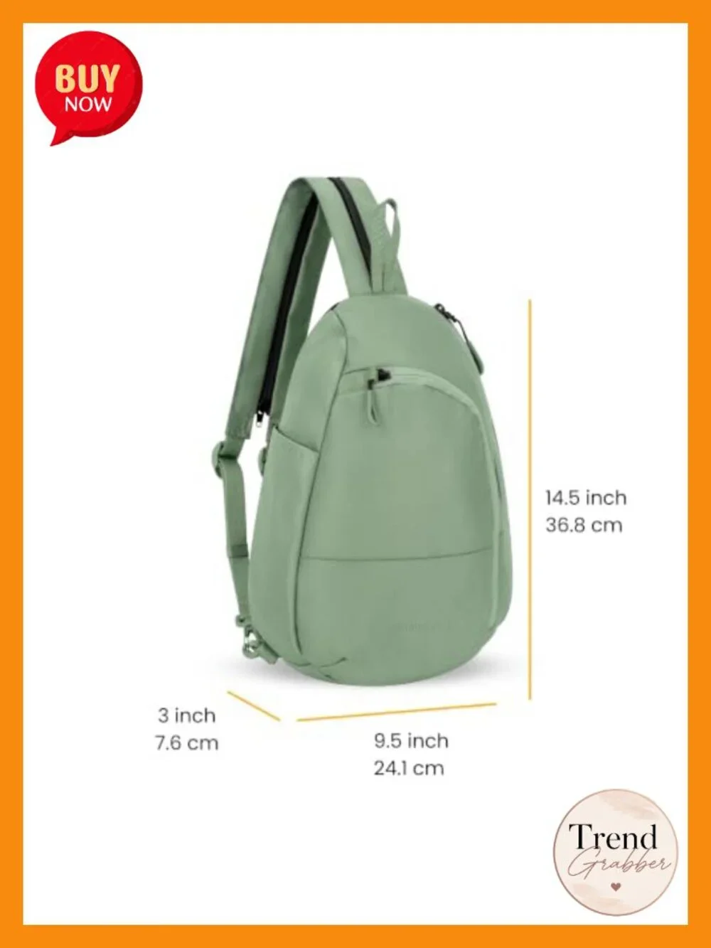 Convertible Sling Backpack Crossbody RFID Blocking Water Resistant Nylon